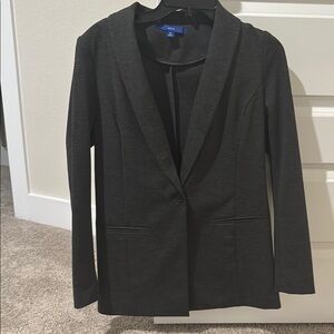Apt. 9 Black Blazer Modern Fitted Suit Jacket